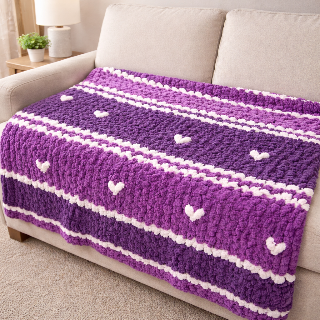 The Signature Linen Throw: Violets