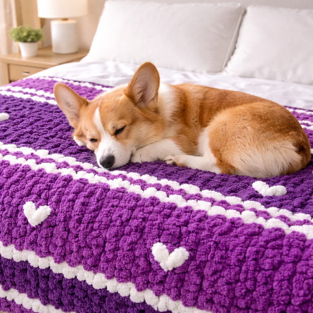 The Signature Linen Throw: Violets