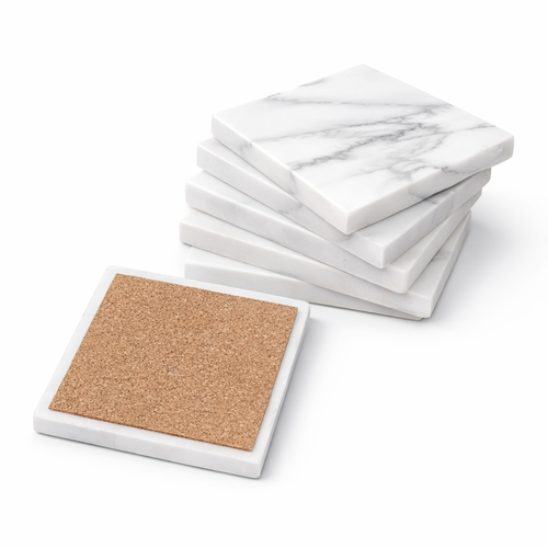 Carrara Marble Coasters
