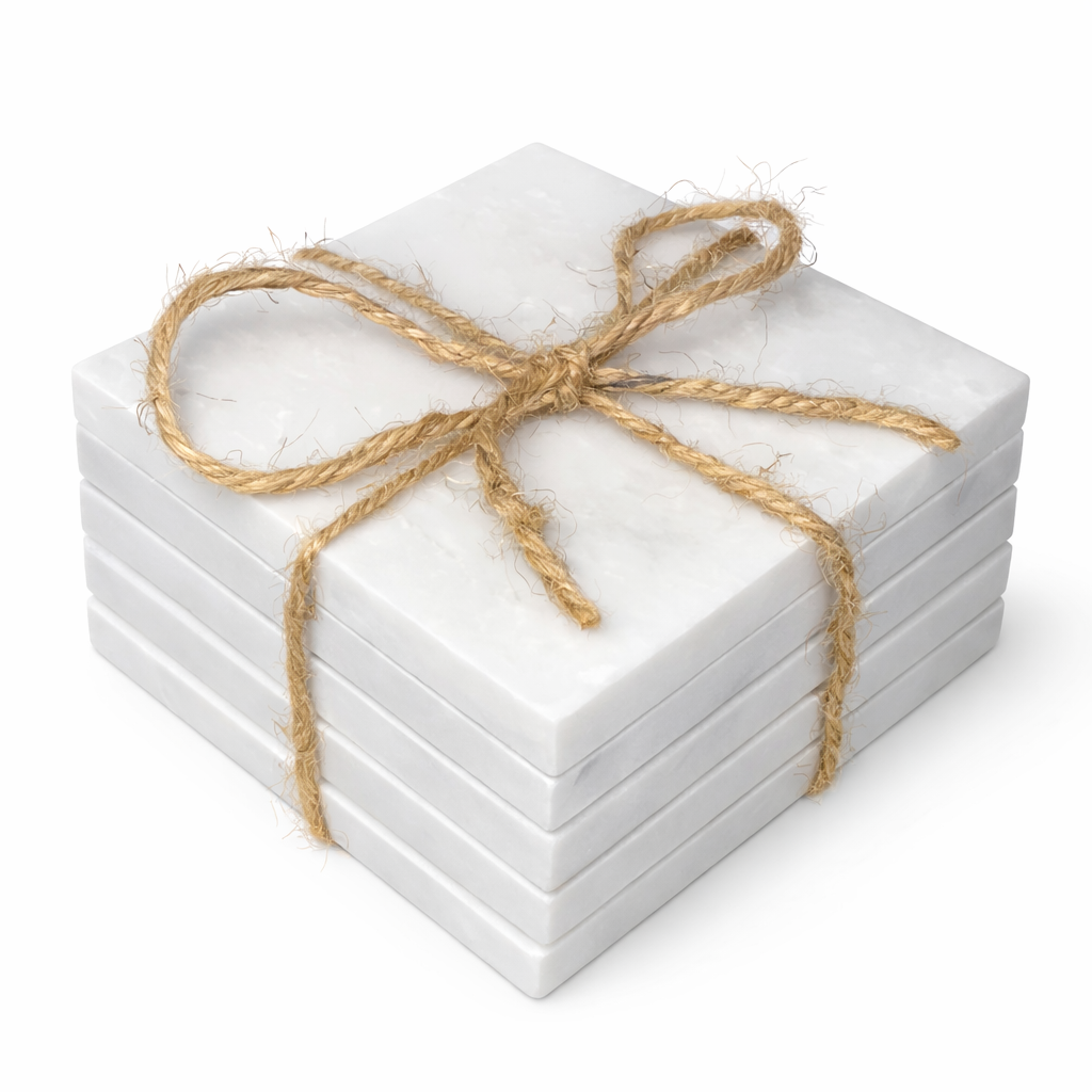 Carrara Marble Coasters