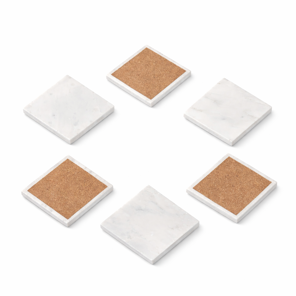 Carrara Marble Coasters